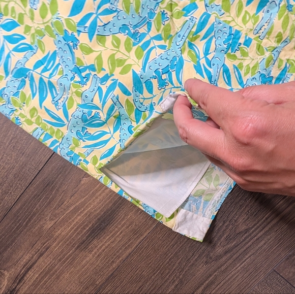 Lilly Pulitzer Blue Green Mimosa Everglades Alligator Mini Dress Size 8 Like New - Picture 6 of 6